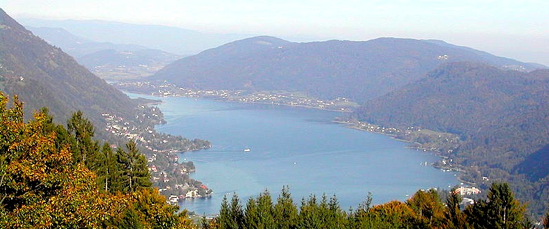 Ossiacher See vom Oswaldiberg aus, Urlaub in Kärnten in Ossiach am See, Wellness Hotels, Appartement